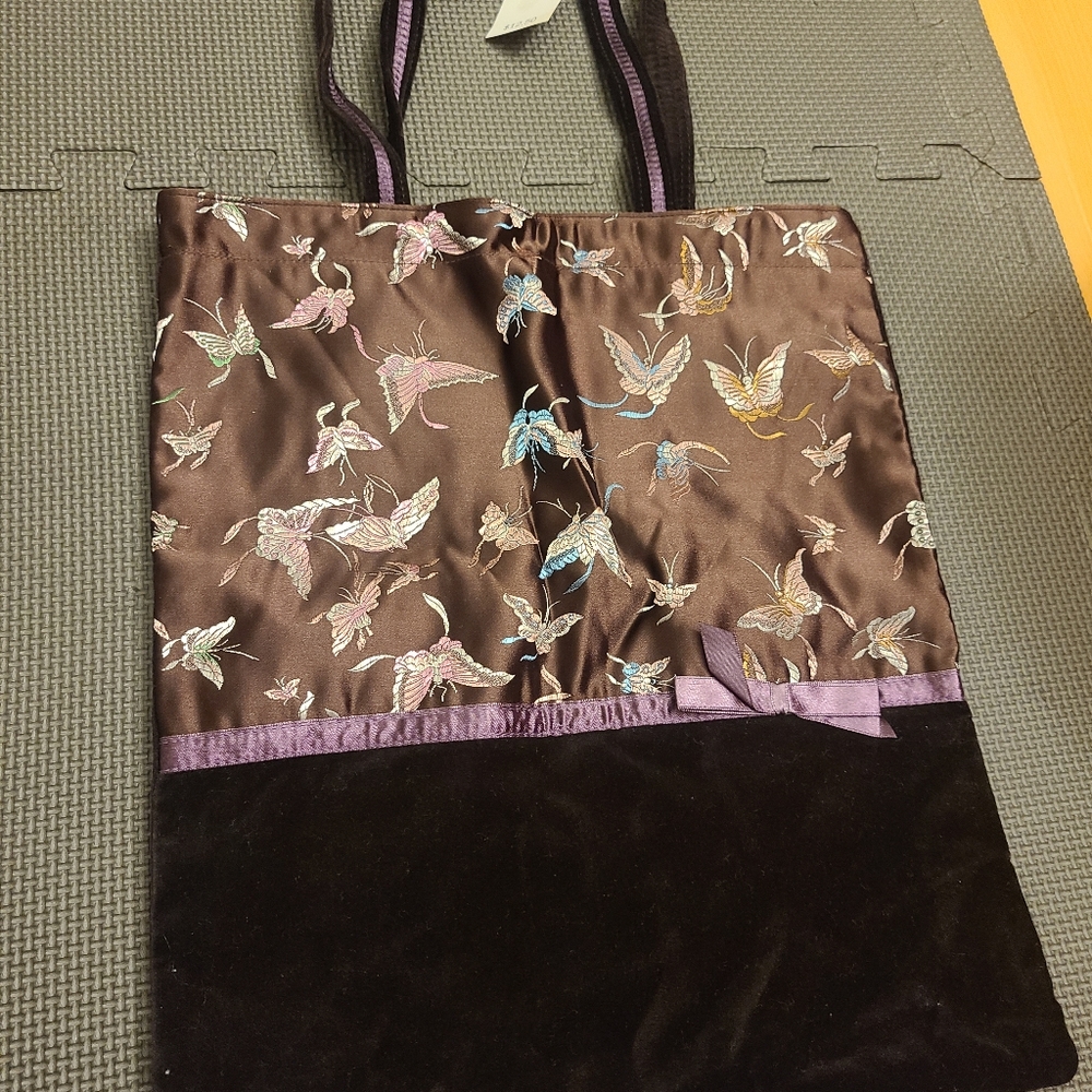 Old navy purple butterfly tote bag